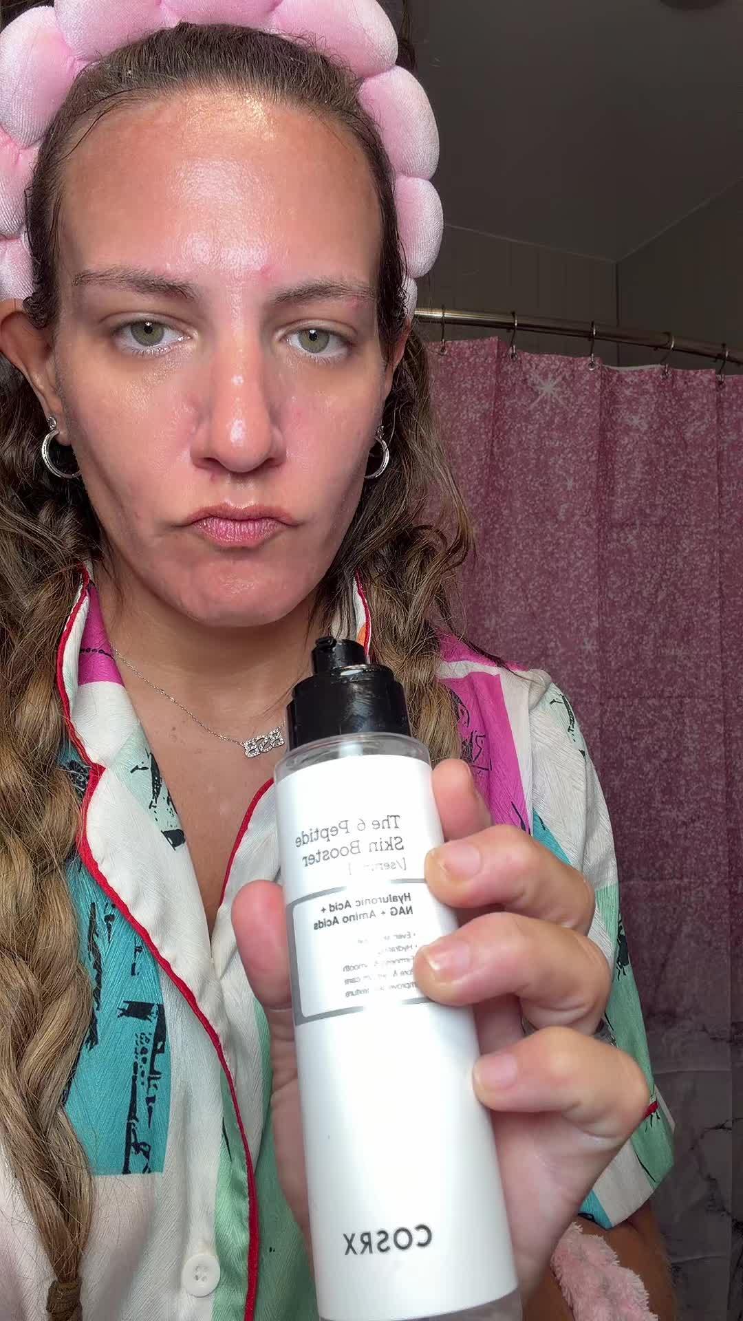TikTok post by @sammierose1010 for COSRX. Caption reads: Love this peptide boost serum from @COSRX US....