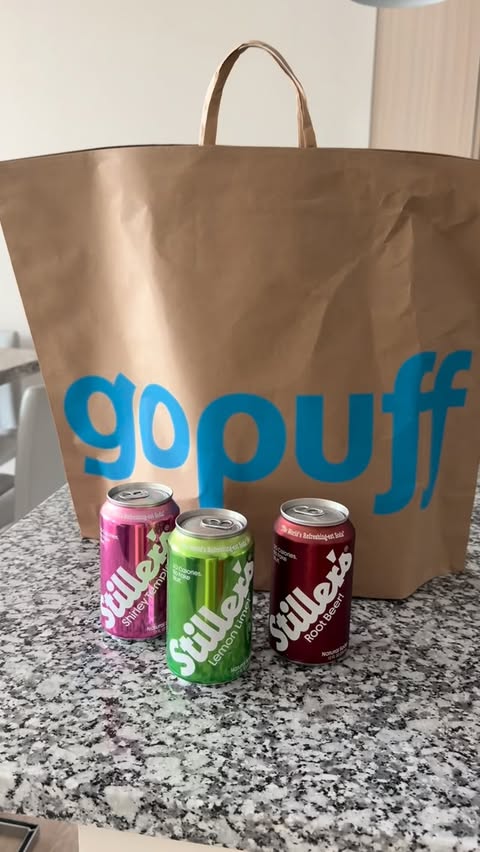 Instagram post by @itsbuseyesilova for Gopuff. Caption reads: [...] Ordered all three flavors on GoPuff and had....
