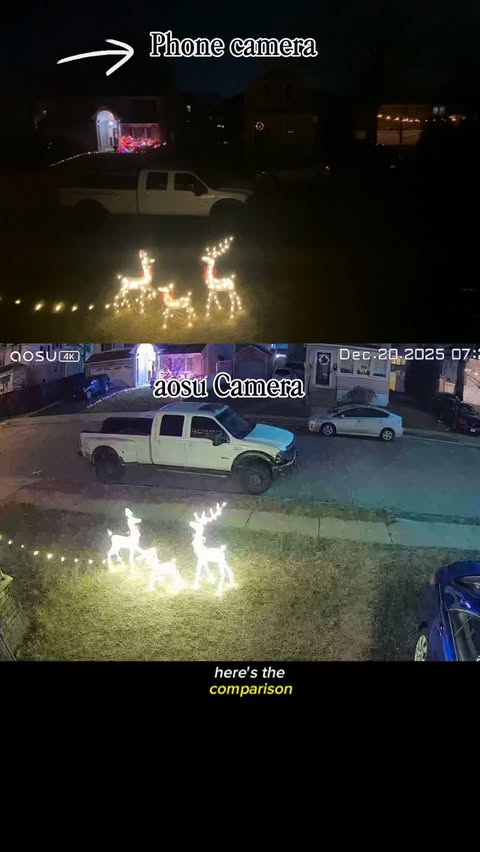 Instagram post by @eraa_glow for Aosu Life. Caption reads: This is what security should look like at night....