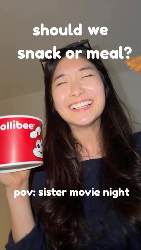 Instagram post by @sunnyliachoi for Jollibee US. Caption reads: [...] night?🤤 we need to settle this at....