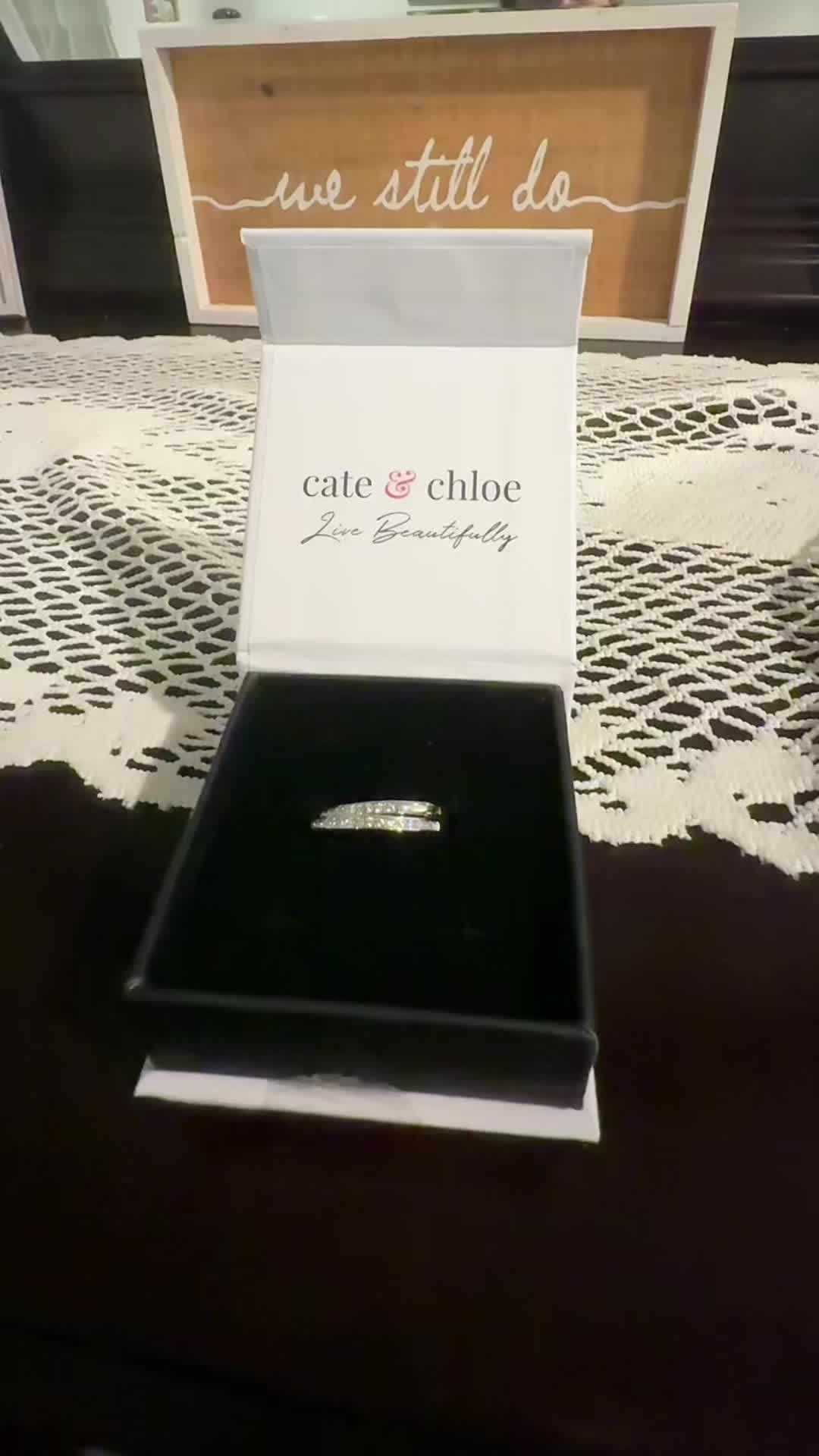 TikTok post by @welcometocaseytok for Cate & Chloe. Caption reads: [...] out! I’ve sold over 50 pair of these @Cate &....