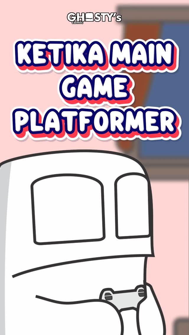 Instagram post by @ghosty_comic for SEGA. Caption reads: Skill issue main game platformer 
Kamu bisa....