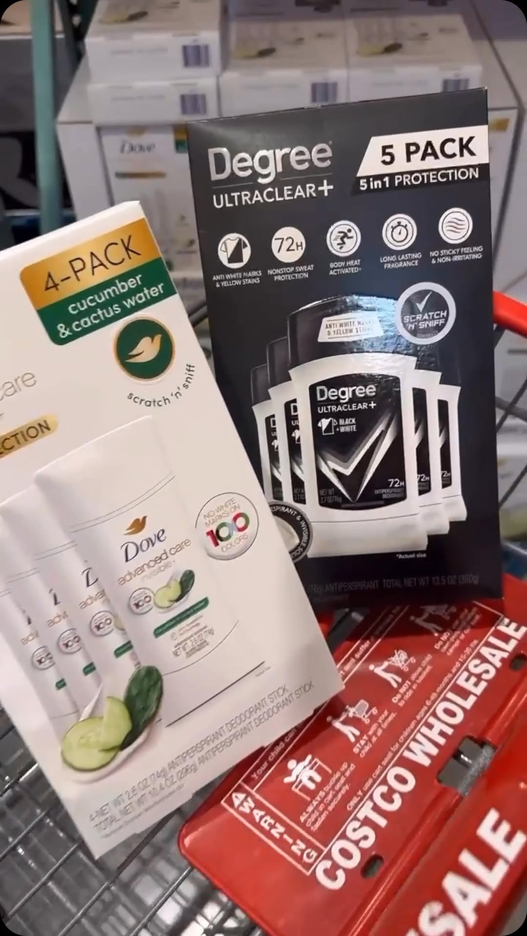 Instagram post by @costco_doesitagain for Degree. Caption reads: 🌞 Summer is here and your underarms deserve some....