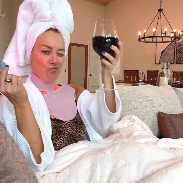 Instagram post by @kingdomofsequins for Solawave. Caption reads: I cannot rave enough about my new wellness routine....