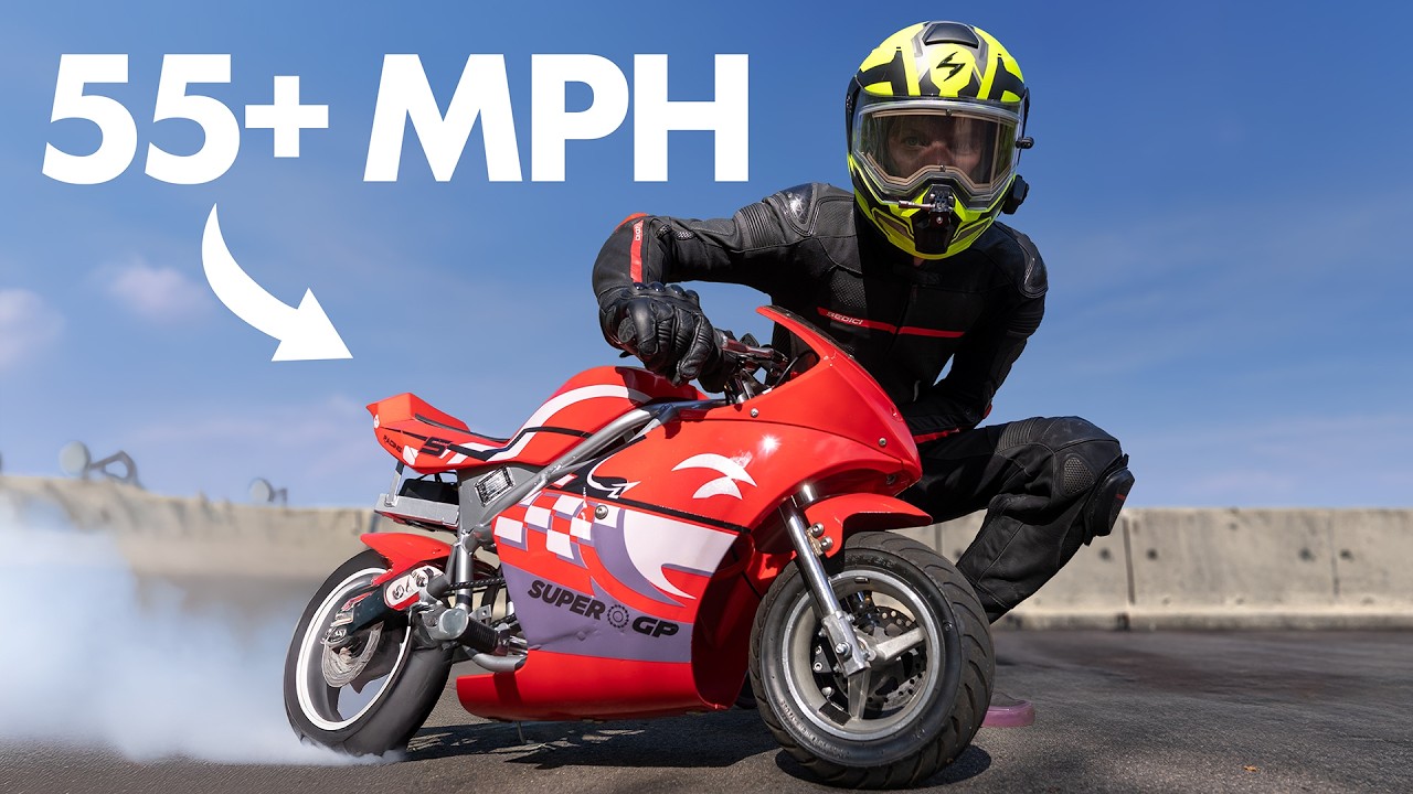 YouTube post by @Weisz for Electro & Company. Caption reads: I Built a Micro MotoGP Bike!.