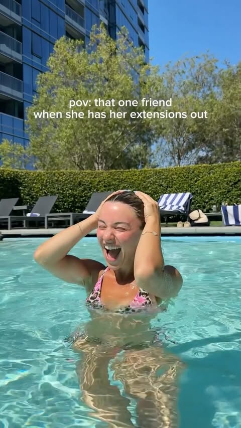 Instagram post by @chloetessmiller for superdown. Caption reads: [...] rn what can i say 🤪 suit is @revolve....