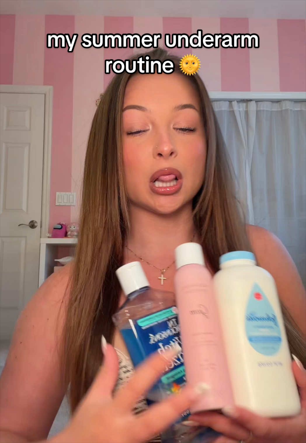 TikTok post by @emilylulamay for Gem. Caption reads: [...] routine i swear by for summer! 🌞💗 @Gem....