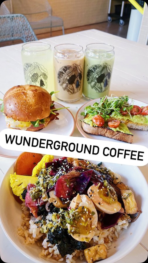 Instagram post by @arthursappetite for Wunderground Coffee. Caption reads: Anyone else ever try mushroom coffee before?! I....