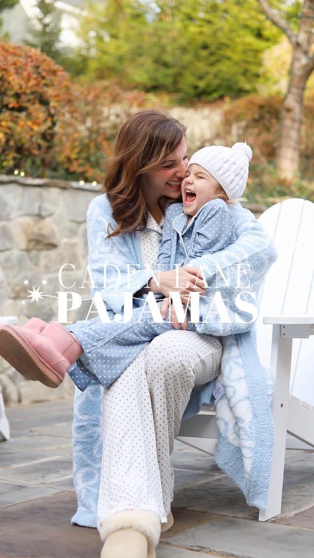 Instagram post by @laur.n.co for Caden Lane. Caption reads: [...] & cozy robes all week - shop @cadenlane....