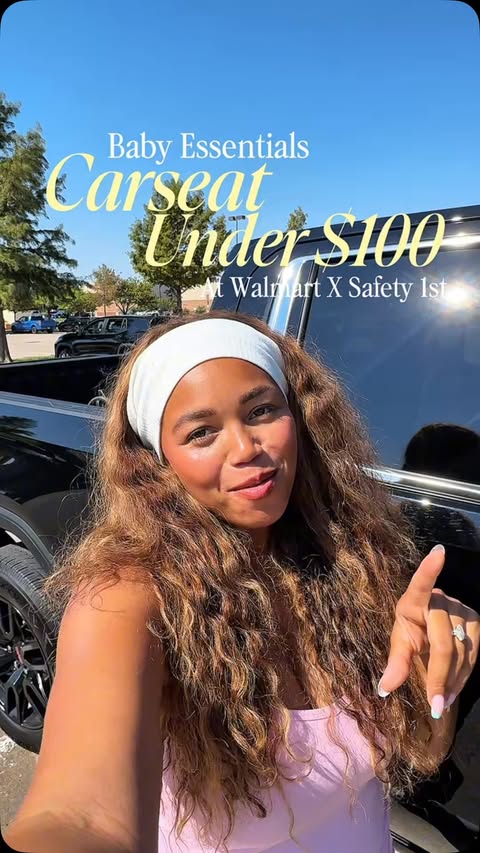 Instagram post by @mayy.cole for Safety 1st. Caption reads: [...] 🛒🤍 During Walmart Baby Days, the Safety....