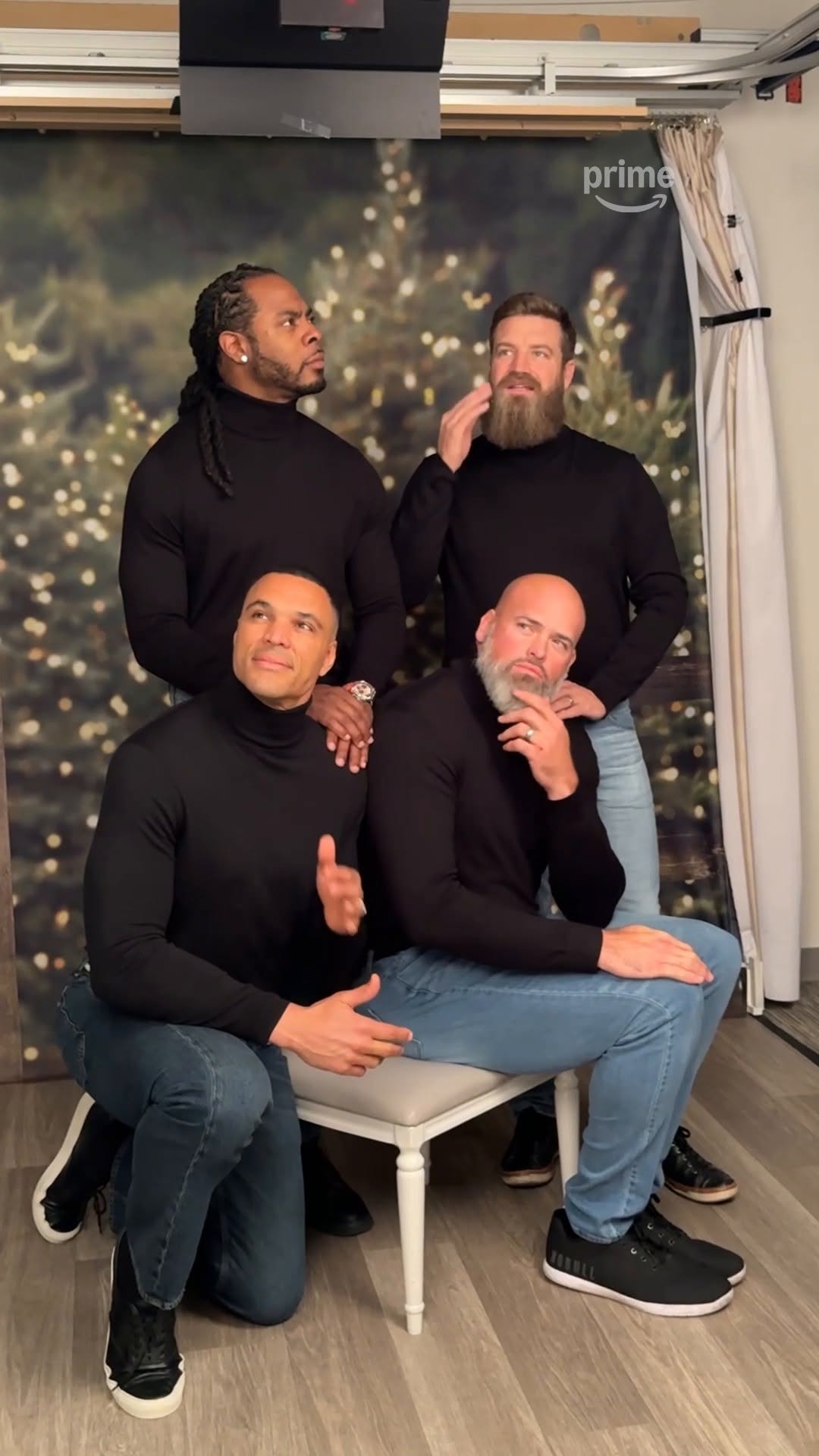 Instagram post by @nflonprime for Jcpenney. Caption reads: We see modeling in their future 😎

Happy Holidays....