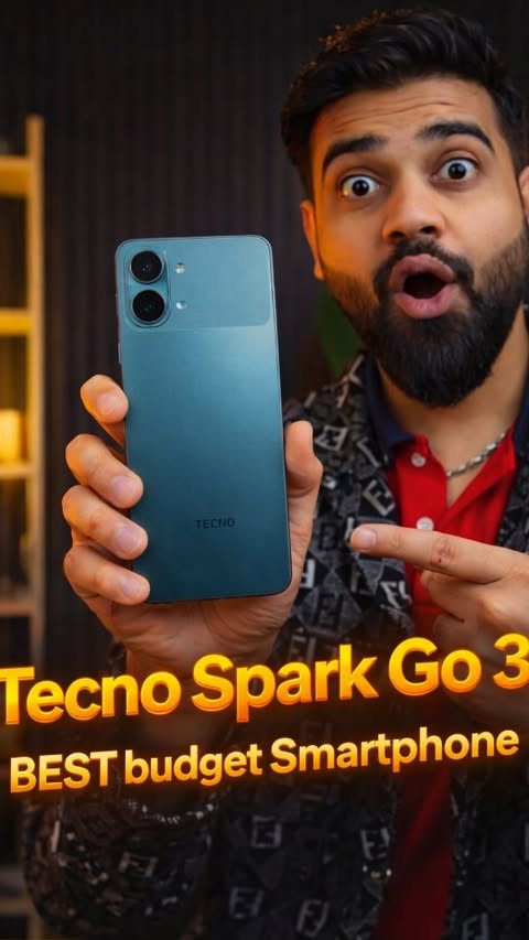 Instagram post by @techstuff01 for Tecnomobile. Caption reads: [...] day! 😎
#SparkGo3 #DeshJaisaDumdaar....