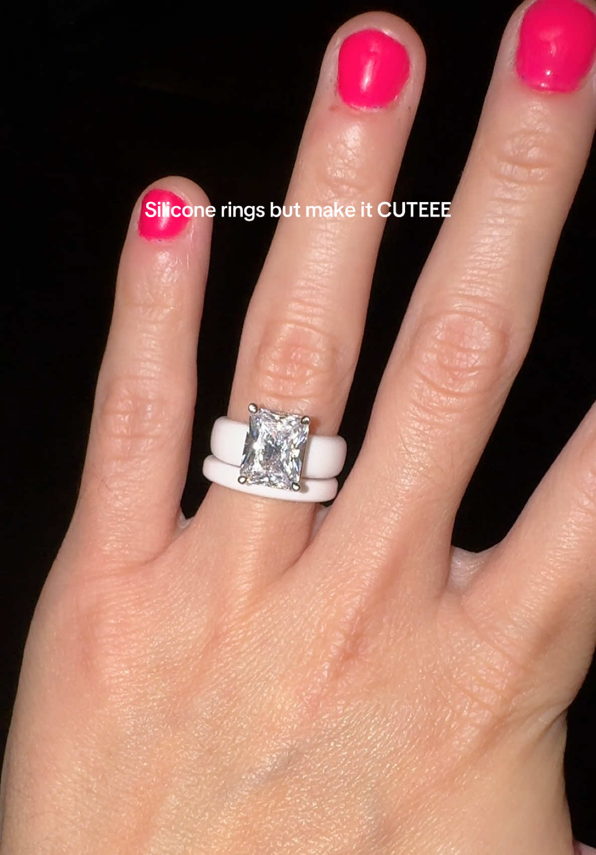 TikTok post by @ilianaschelstrate for Rinfit. Caption reads: Silicone rings but make it cute 💍 @Rinfit Rings....