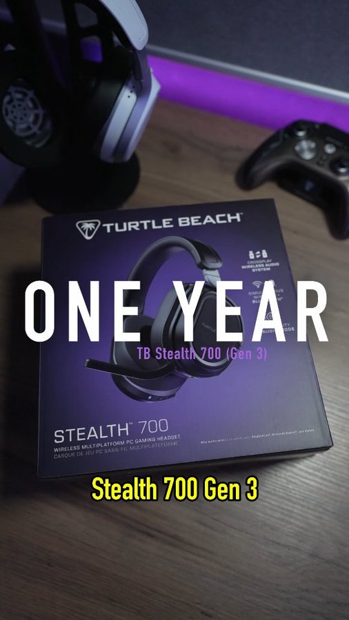 Instagram post by @blackpanthaayt for Turtle Beach. Caption reads: My 1 year thoughts of the @turtlebeach Stealth 700....