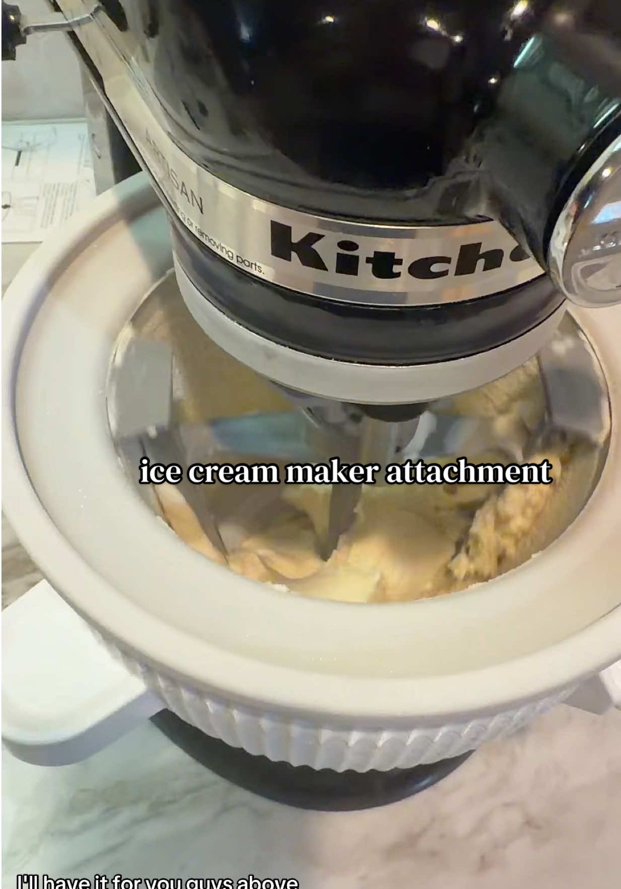 TikTok post by @atparkermorgan for QVC. Caption reads: [...] buy store bought ice cream again!!....