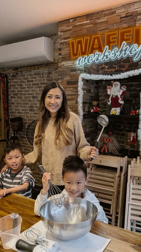 Instagram post by @chaus_adventure for GetYourGuide. Caption reads: A D 🇧🇪 Fun fact, we didn't buy any waffles in....