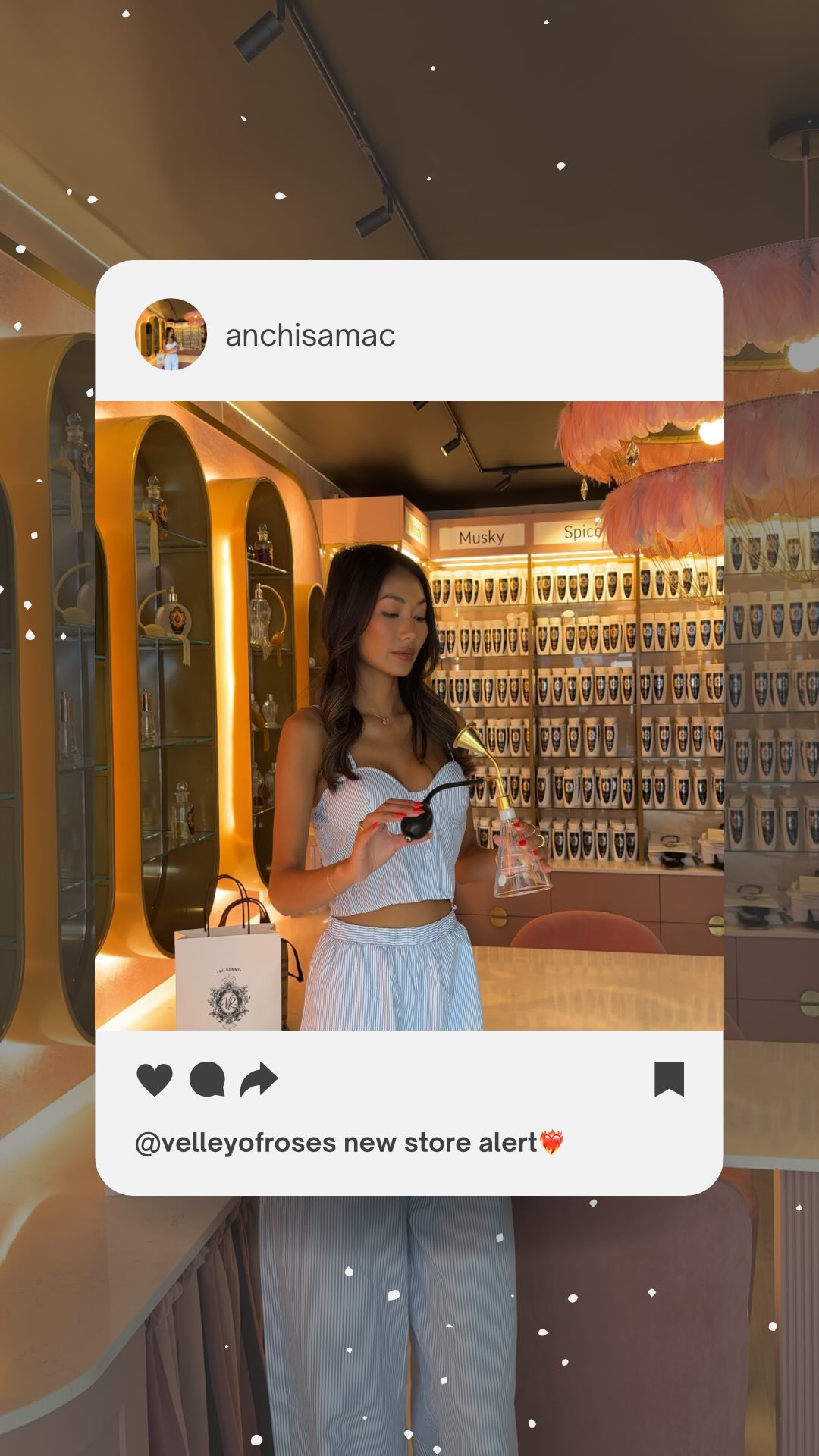 Instagram post by @anchisamac for Missy Empire. Caption reads: You have to visit @_valleyofroses_ store if you....