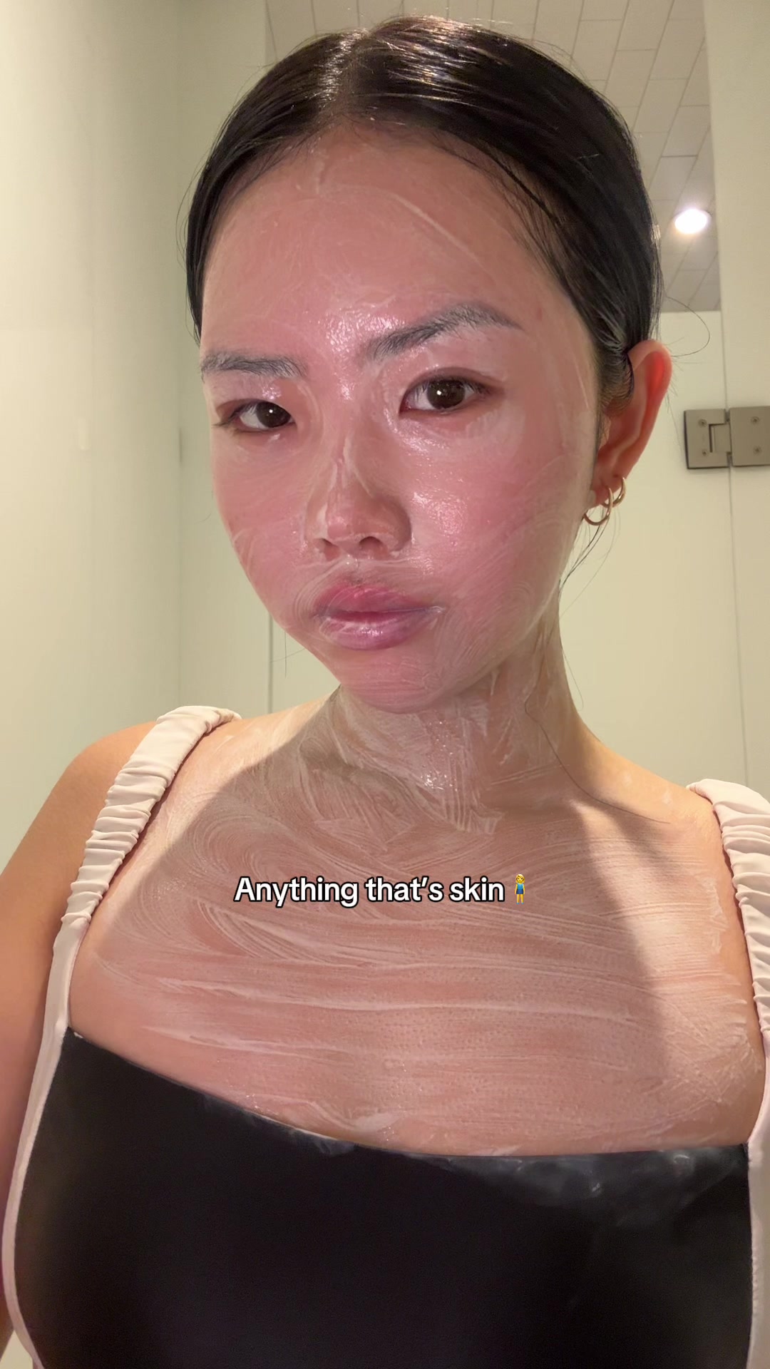 TikTok post by @bykristinanguyen for Round Lab. Caption reads: “Where do you apply your clay mask?” Anywhere that....