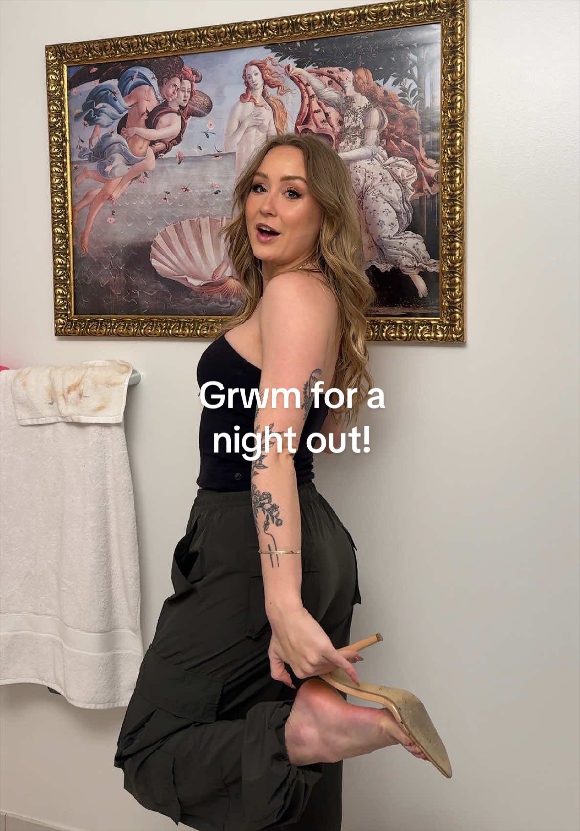 TikTok post by @emma_sturgeon for Bloom Nutrition. Caption reads: [...] #getdressedwithme #energydrink @Bloom....