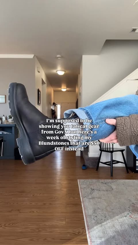 Instagram post by @ajoyfulmilspouse for Blundstone. Caption reads: [...] and it was time for a pair of @blundstoneusa....