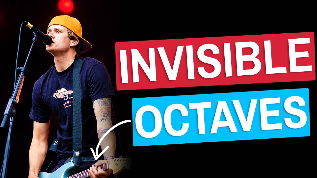 YouTube post by @SugarpillProd for Thomann. Caption reads: Tom DeLonge's Guitar Techniques Are More Clever....