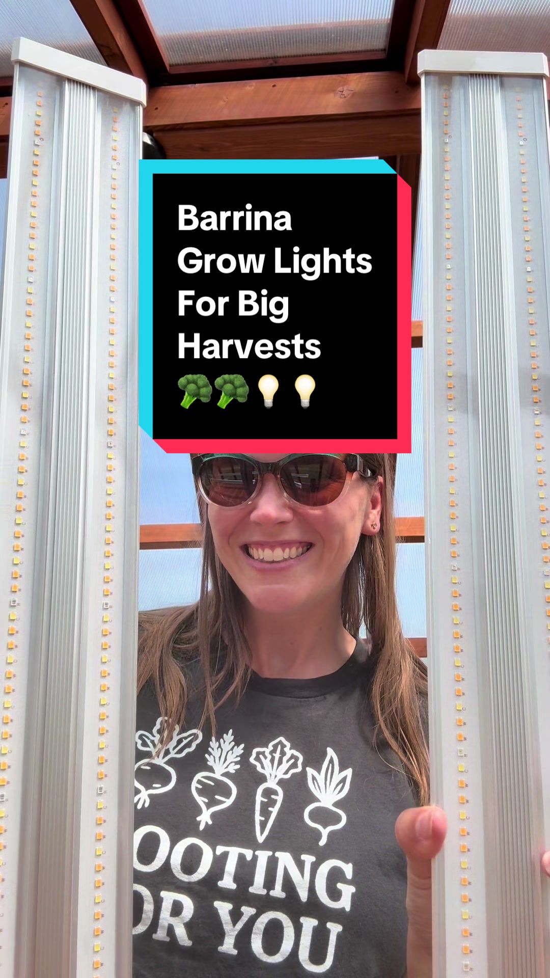 TikTok post by @verygoodgardening for Barrina. Caption reads: [...] winter thanks to my grow lights from....