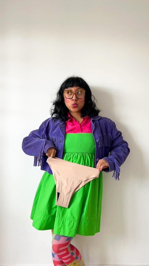 Instagram post by @izzy_manuel for Modibodi. Caption reads: ad Did you know disposable period products result....