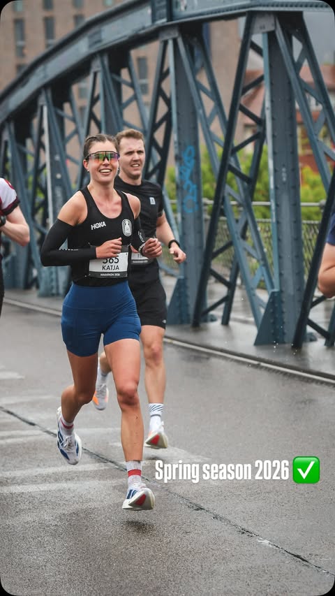Instagram post by @katja_runs for Garmin. Caption reads: „now I want to break 35min over 10k“ That’s what I....