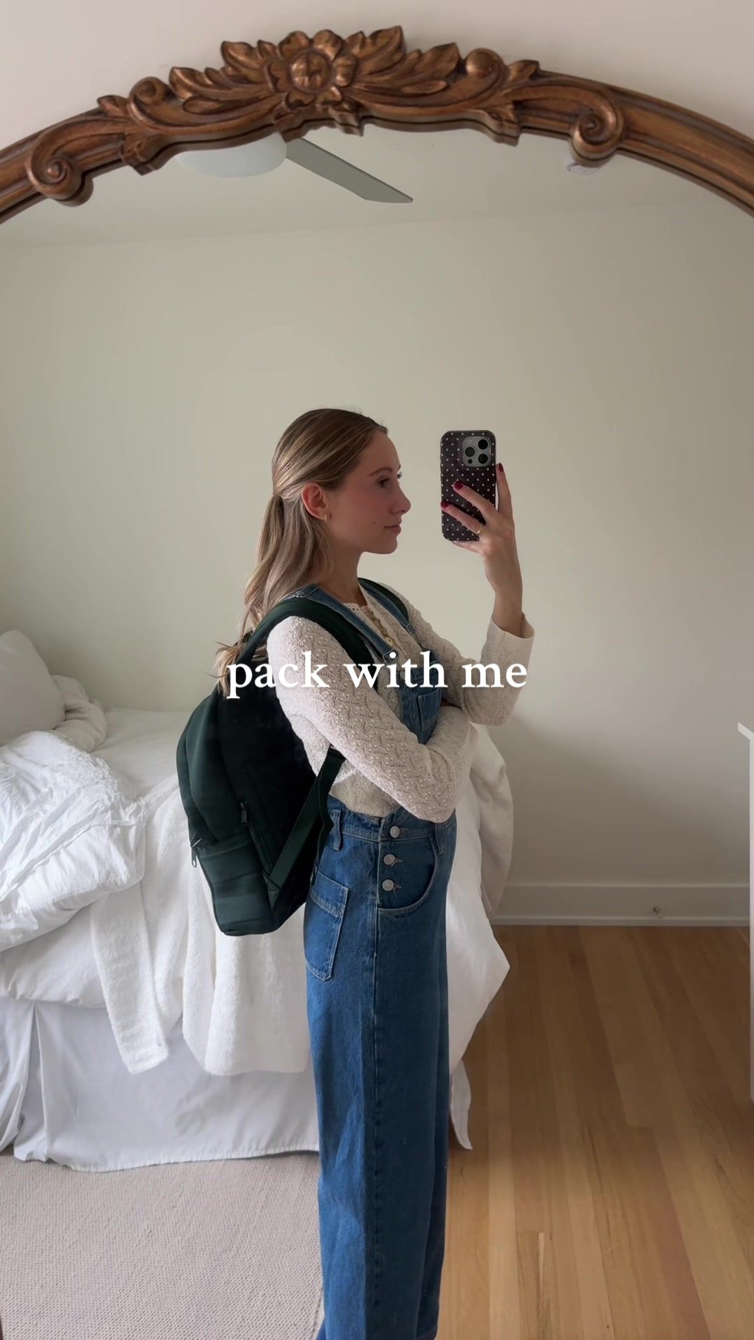 TikTok post by @anna.lamos for Dagne Dover. Caption reads: [...] the pnw 🍂 ft. my new backpack from @Dagne....