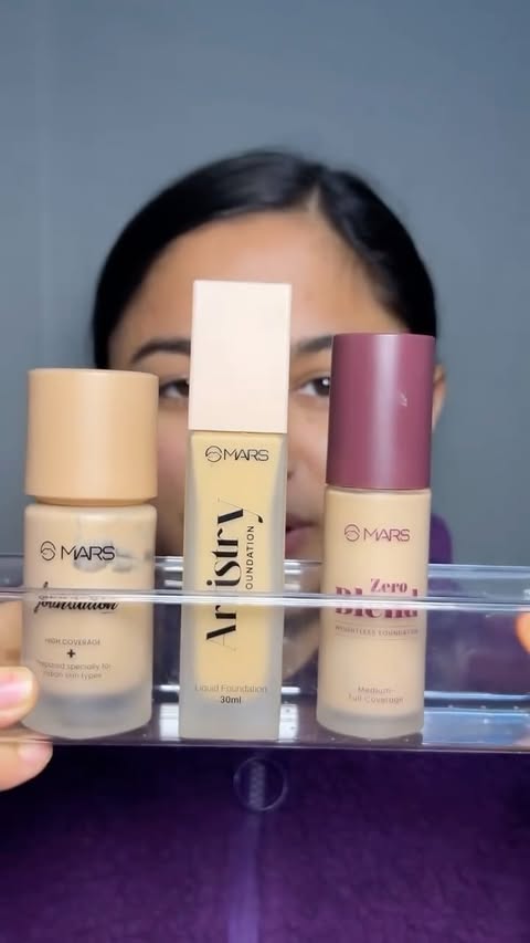 Instagram post by @nishartistry_09 for MARS Cosmetics. Caption reads: [...] wondering which foundation you should buy....