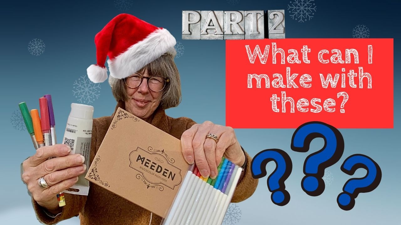 YouTube post by @LizChadertonStudio for MEEDEN ART. Caption reads: What on earth can I do with this lot? Meeden....