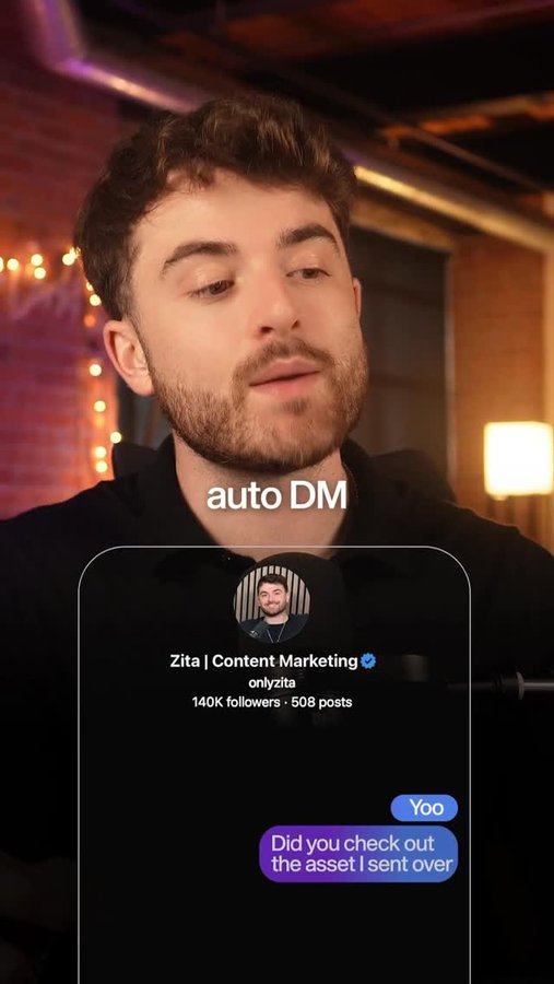 Instagram post by @onlyzita for Flodesk. Caption reads: How to auto DM every new follower the right way to....
