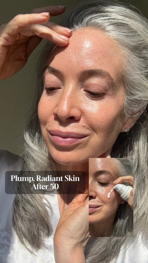 Instagram post by @silverliberation for Dr. Whitney Bowe Beauty. Caption reads: I’m not trying to look younger. I’m helping my....