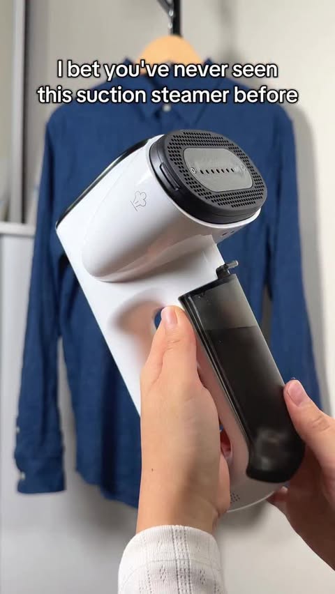 Instagram post by @momhackguru for Neakasa. Caption reads: This suction steamer heats up fast, removes....