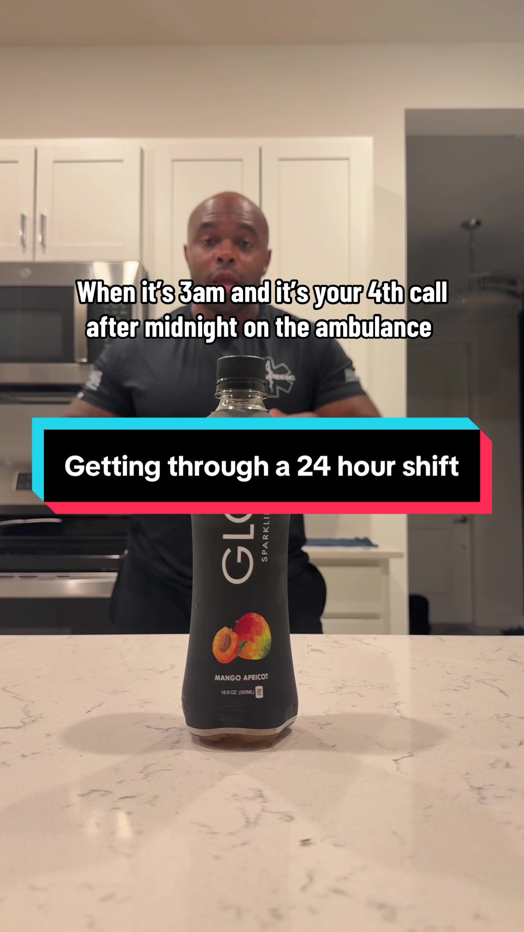 TikTok post by @_bernardtaylo for GLOW Beverages. Caption reads: [...] Just surviving on vibes and a @GLOW....