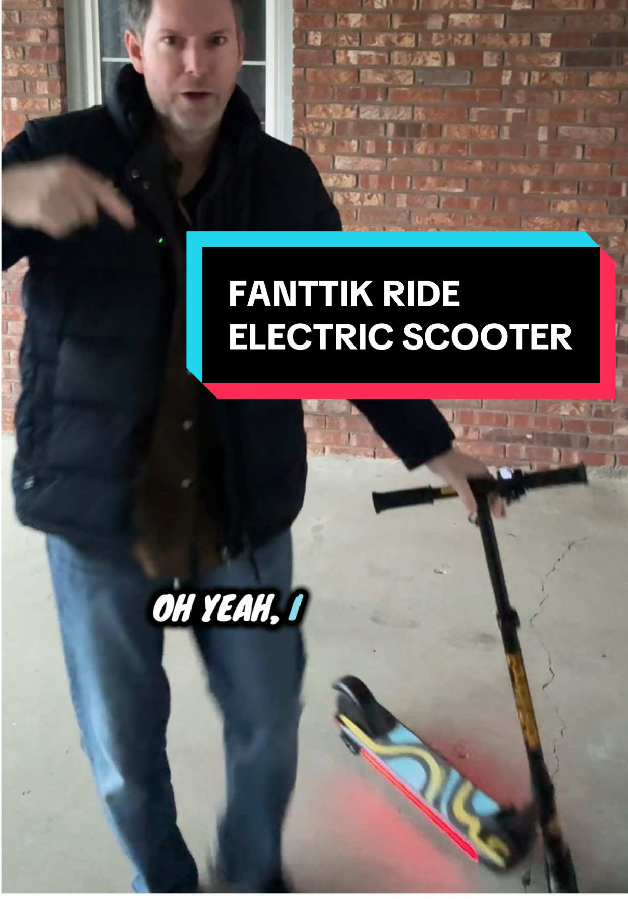 TikTok post by @billy_aiken for Fanttik. Caption reads: They may want to ride this electric scooter more....