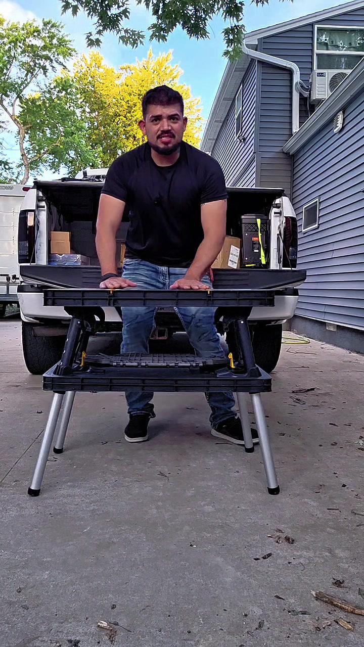 TikTok post by @1010lara1 for Spreetail. Caption reads: [...] #workbench #worktable #DealsForYouDays....