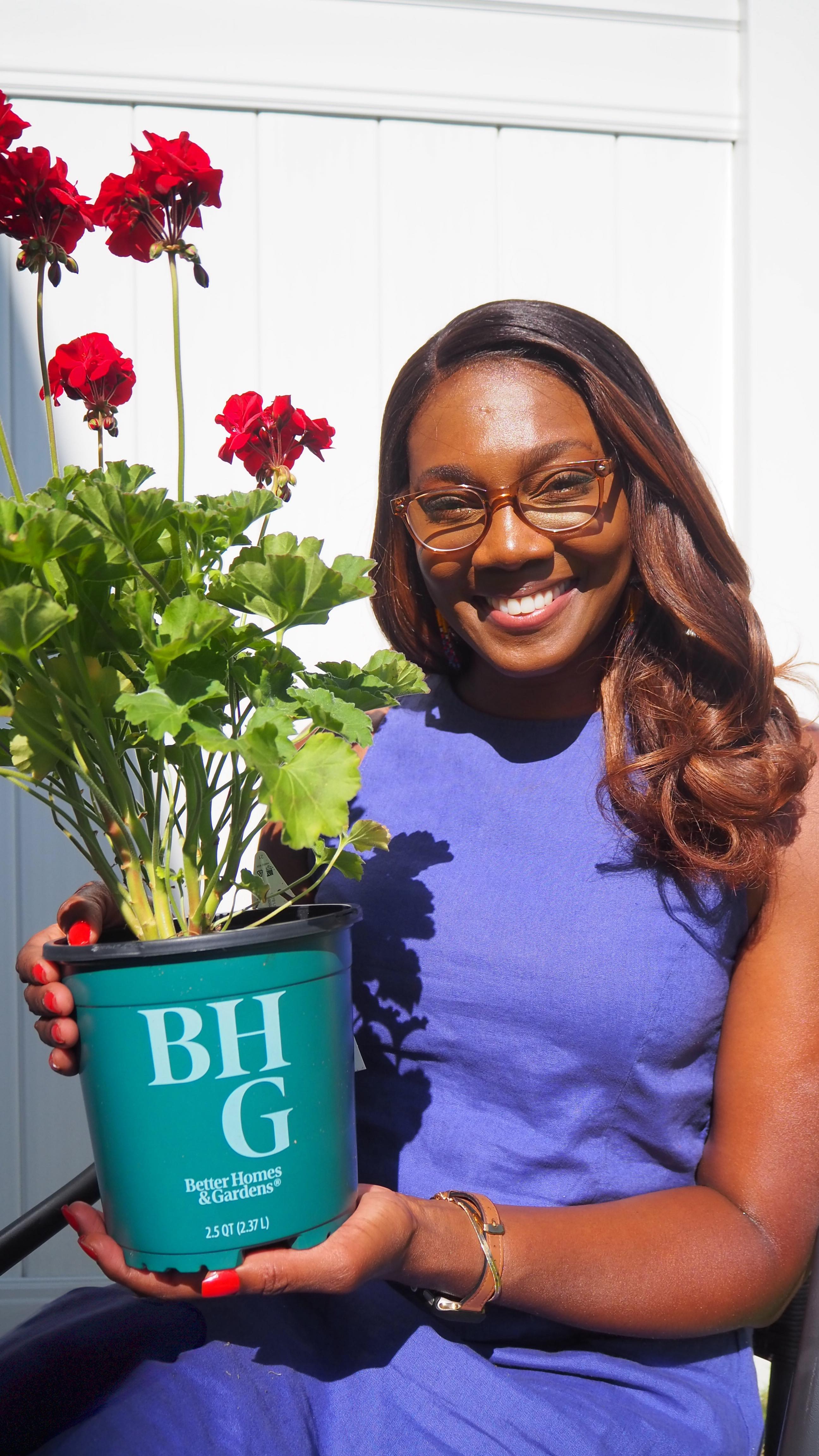 Instagram post by @the.mocha.gardener for Better Homes & Gardens. Caption reads: #ad I haven’t shared much about this space, but....