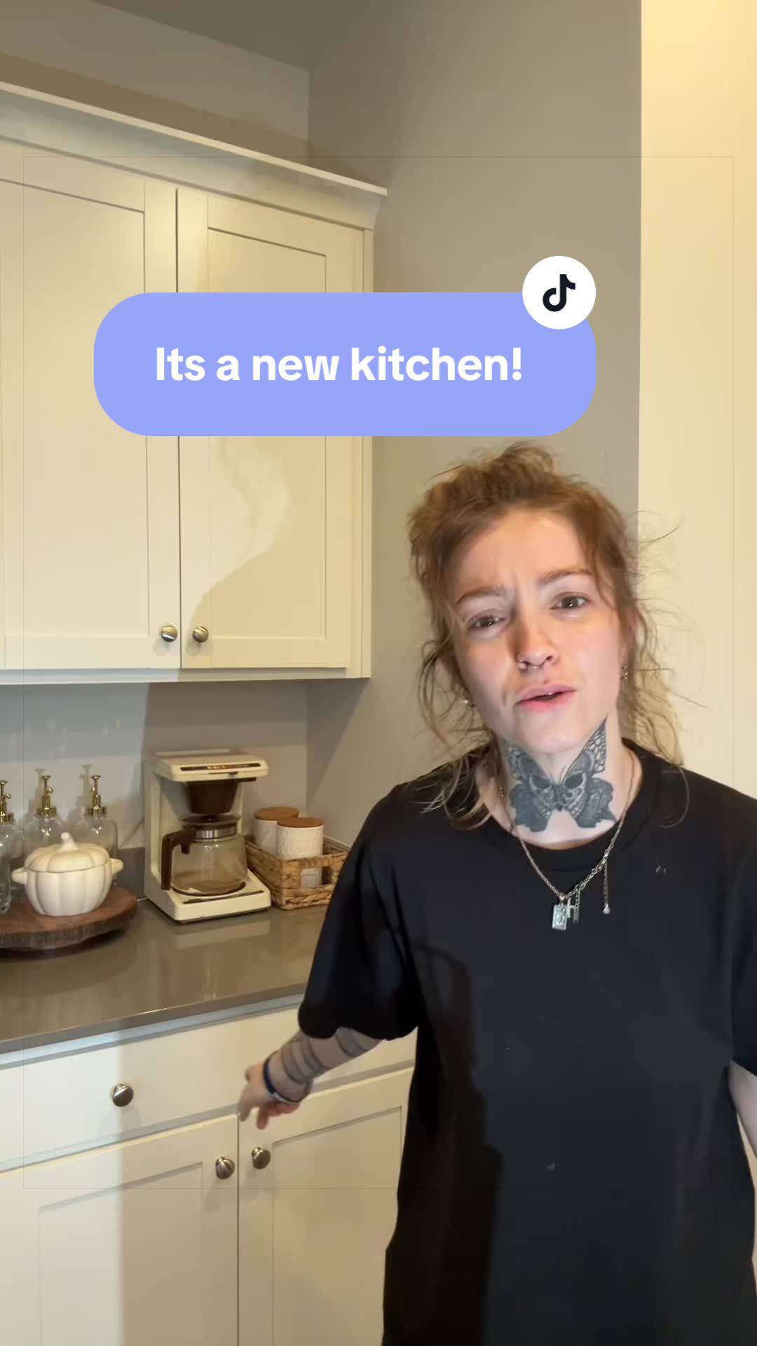 TikTok post by @crunchymomsourdough for Bones Coffee Company. Caption reads: [...] #moveinday #tiktokshop #new @Bones Coffee....