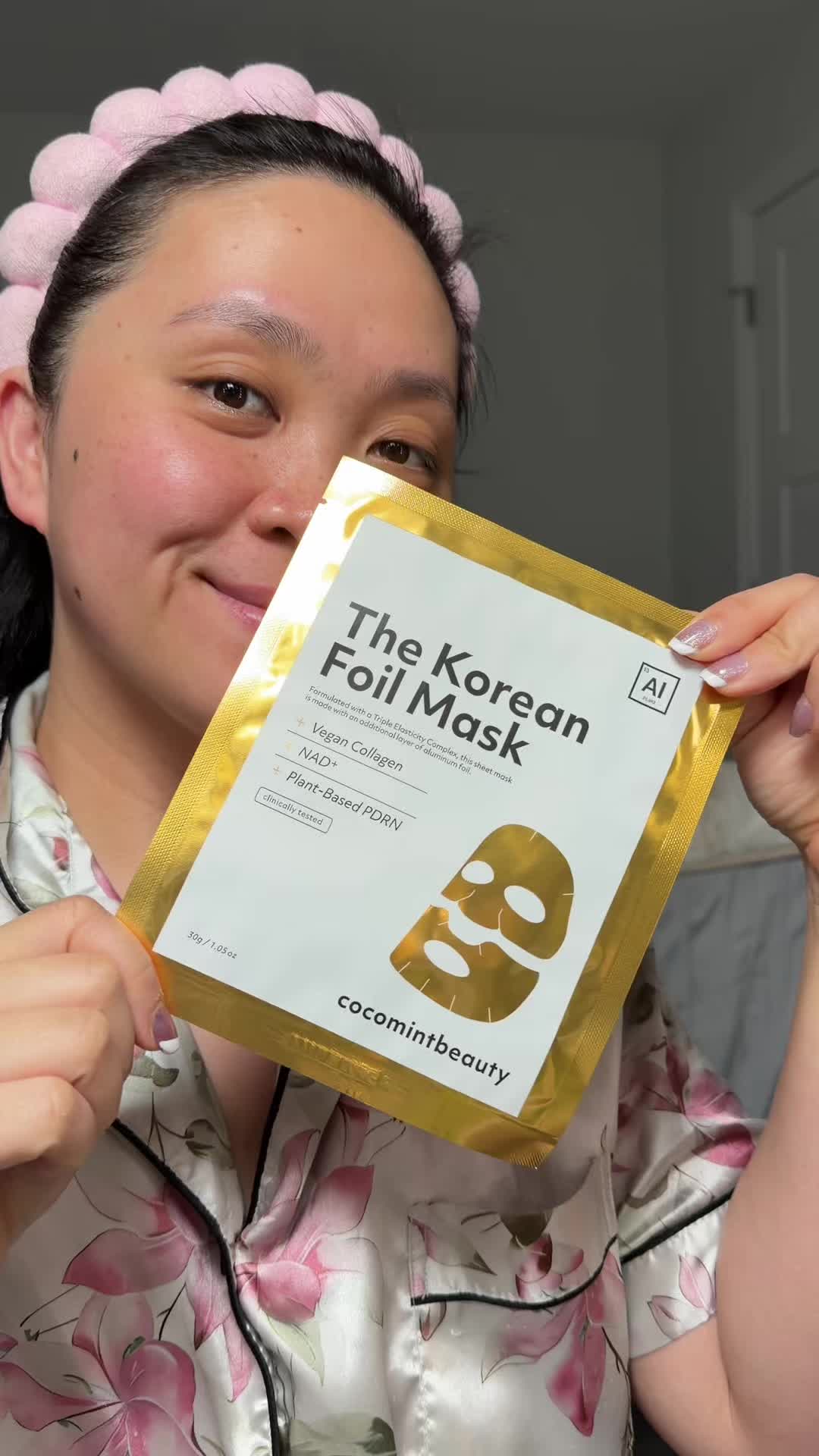 TikTok post by @imperfectlyanjie for Cocomint Beauty. Caption reads: [...] you using the right kind of mask?....