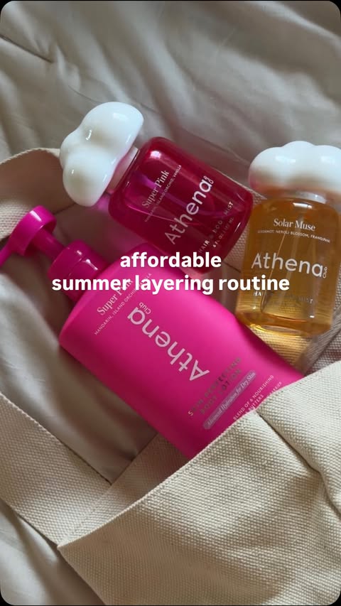 Instagram post by @janjan.maria for Athena Club. Caption reads: [...] approved summer layering routine ☀️....