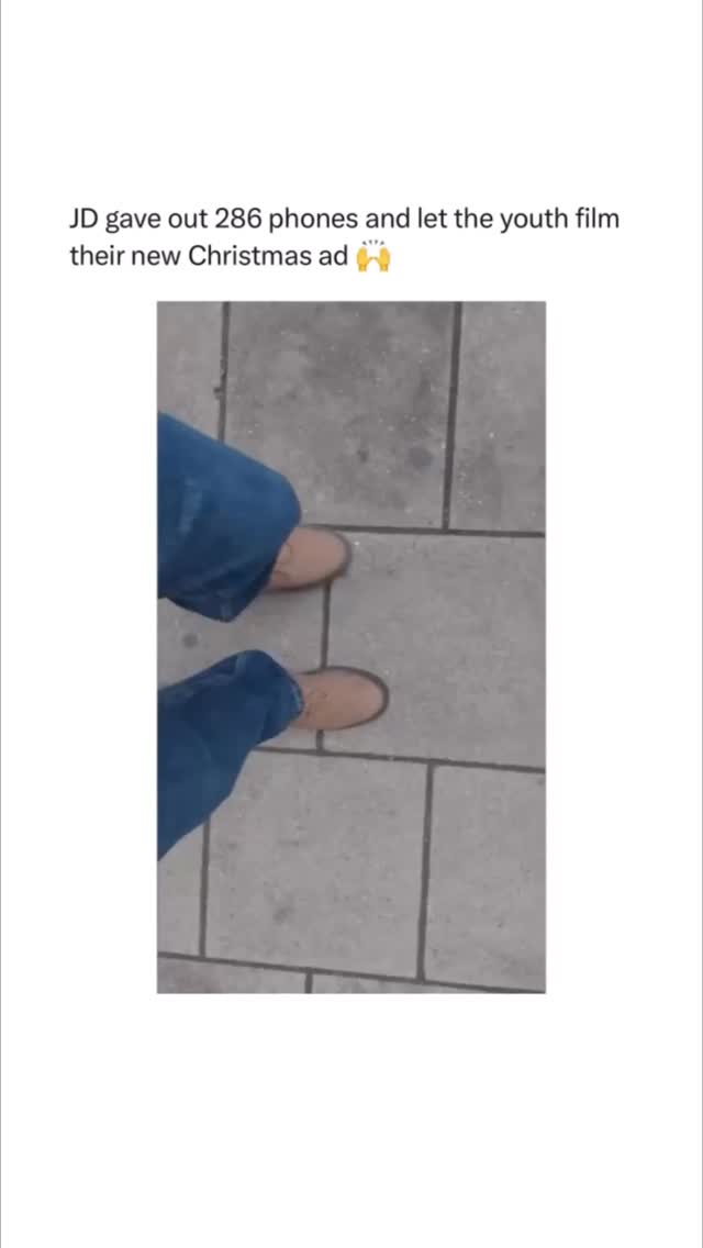 Instagram post by @endstv for JD Sports. Caption reads: JD doing bits with their ads🔥 @jdsports.