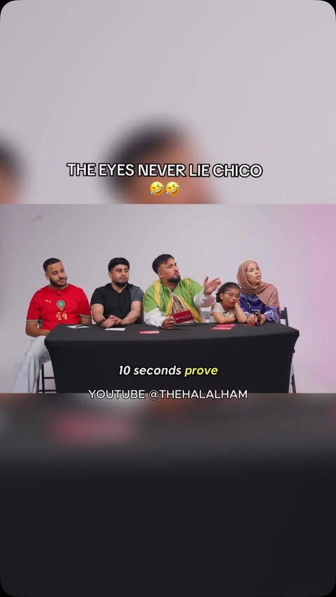 Instagram post by @aminaxfam for Muzz. Caption reads: The eyes never lie Chico #guessinggame #muslim....