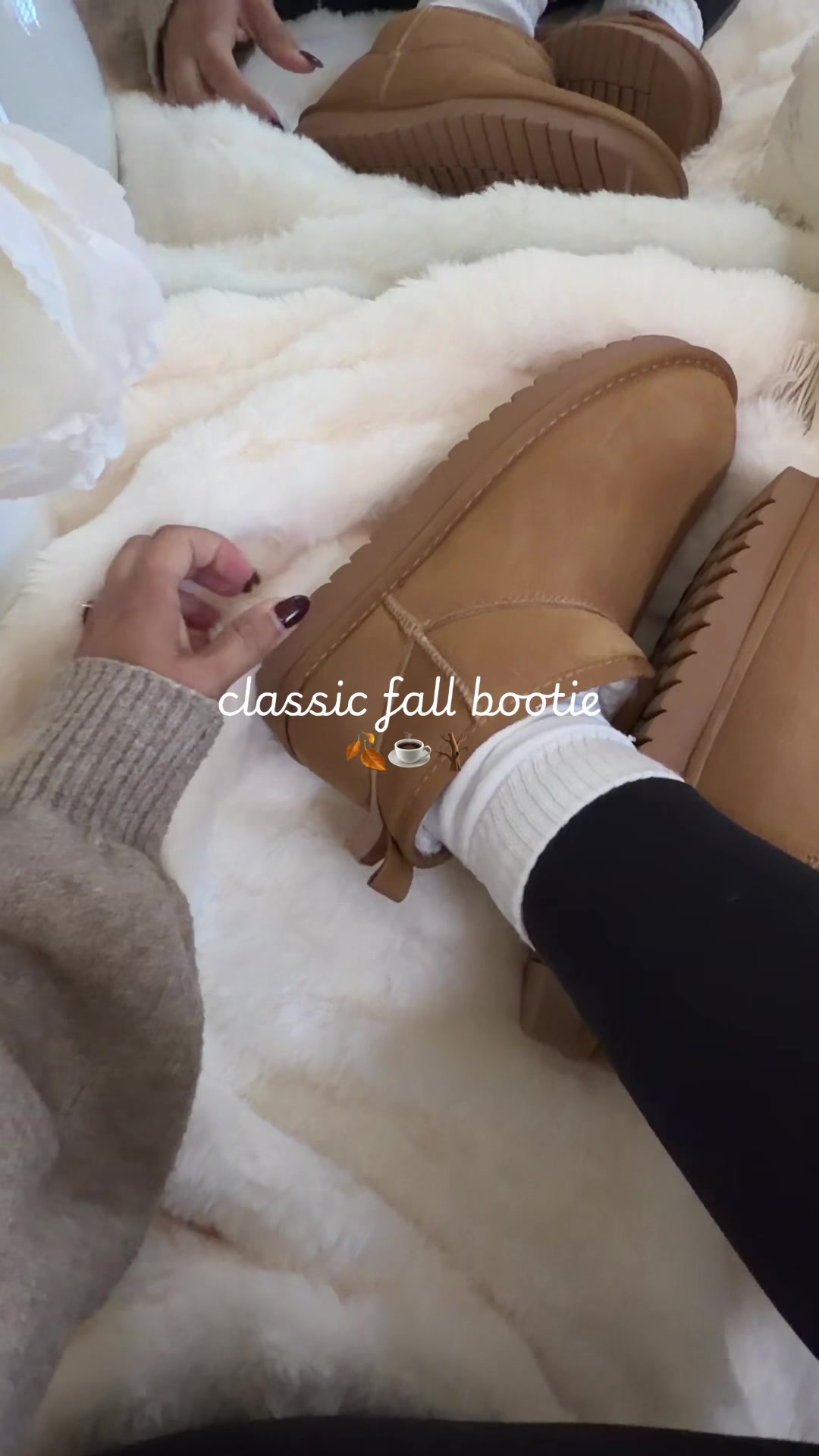TikTok post by @gmasfavfinds for Cushionaire. Caption reads: Seriously the coziest 🤎 @Cushionaire #cozyboots....