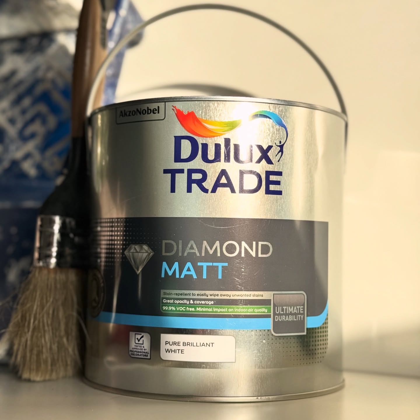 Instagram post by @zanetamiw for Influenster. Caption reads: ✨ Used this paint on my doors + skirting boards....