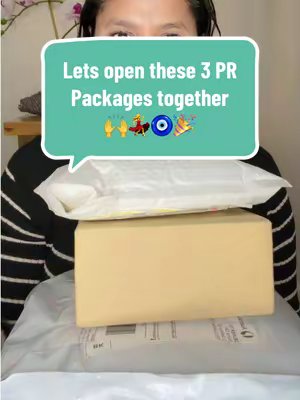 TikTok post by @nishagiri1991 for Cosnori Kazakhstan. Caption reads: Lets open these 3 pr packages together.💃🥳🎊🎉....