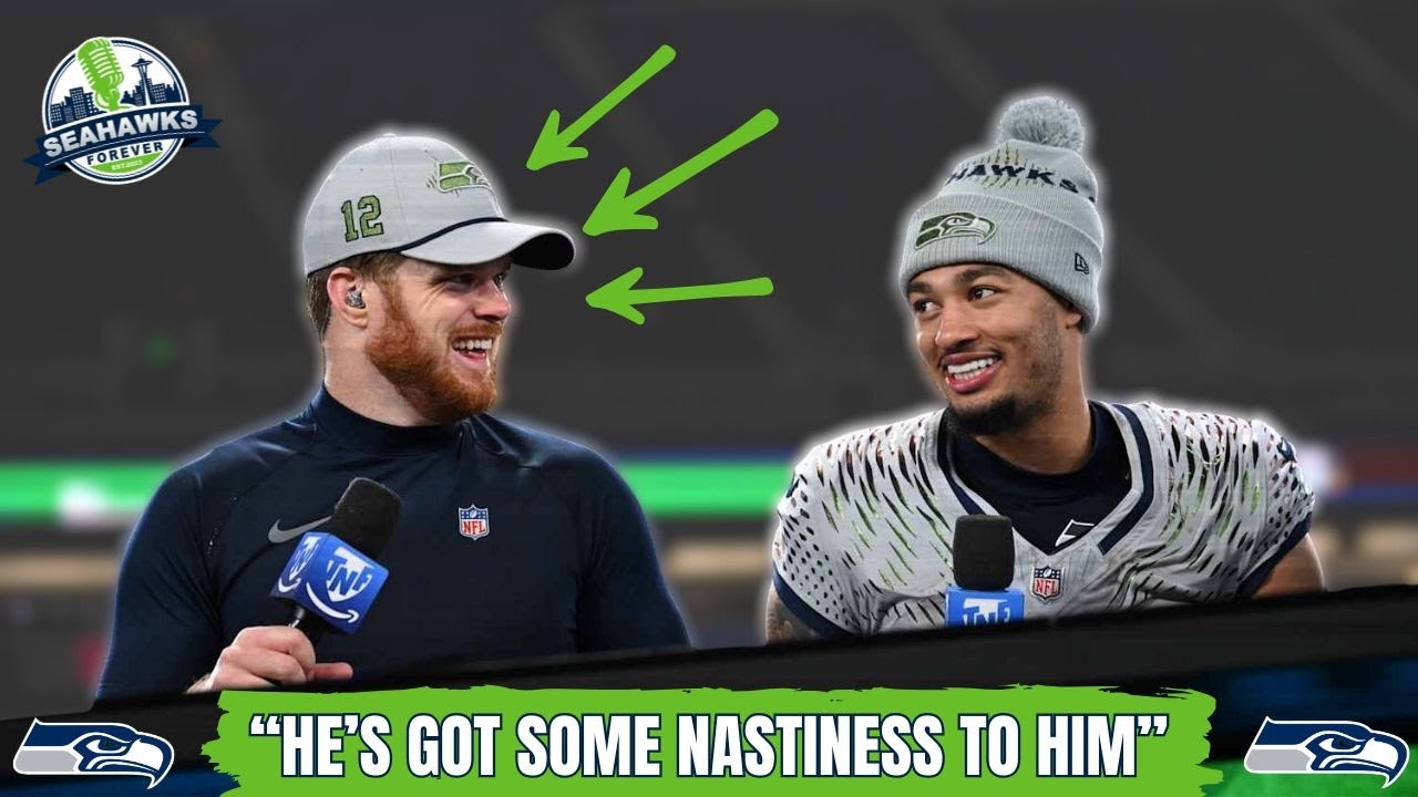 YouTube post by @SeahawksForeverDanViens for Omaha Steaks. Caption reads: SEAHAWKS Dramatic Win Over Rams Changed the Way....