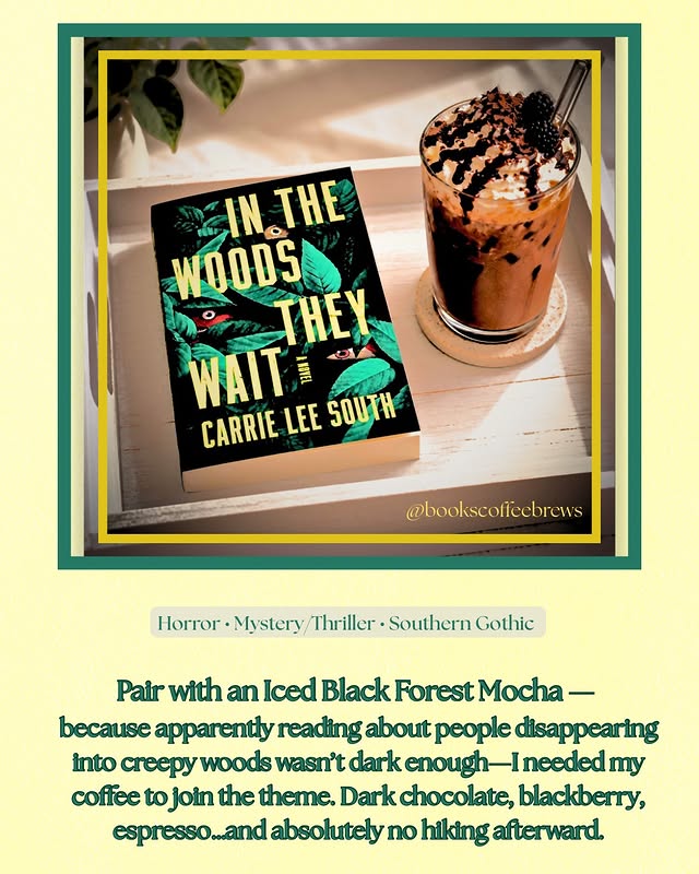 Instagram post by @bookscoffeebrews for Little, Brown and Company. Caption reads: [...] felt suspicious. Thank you to Little, Brown....