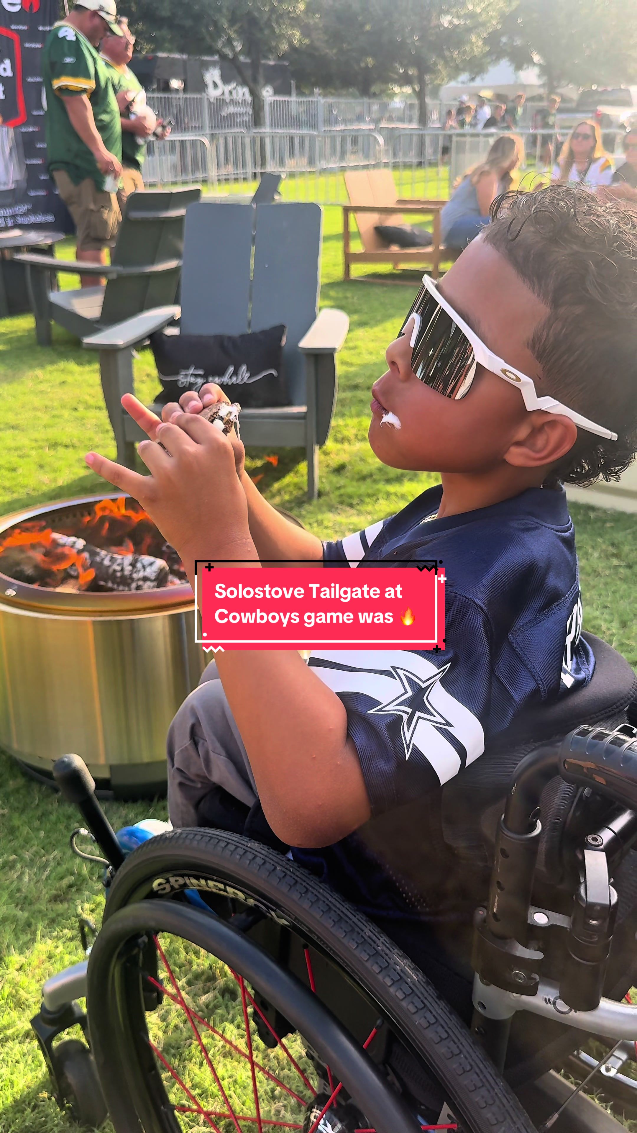 TikTok post by @chase_cashman for solostove. Caption reads: [...] with @Solo Stove in the mix! 🔥#solostove....