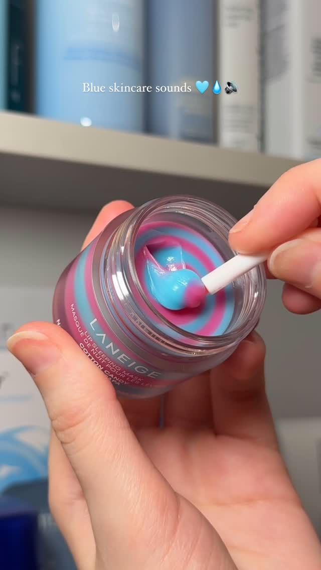 Instagram post by @youglowgrrl for hellobubble.com. Caption reads: Blue skincare sounds 🩵💧🔊

Products....